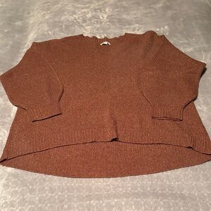 American Eagle Outfitters V-Neck Brown Sweater